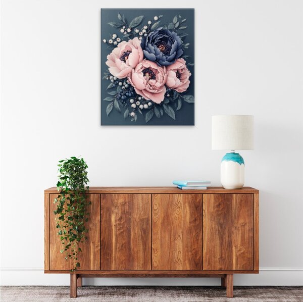 Obraz na plátně - Půlnoční růže - 40x50 cm