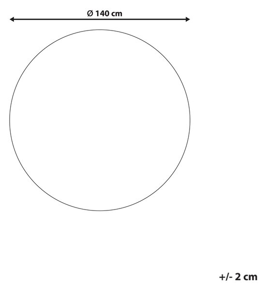 Chlupatý koberec CIDE Červená ø 140 cm