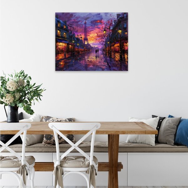 Obraz na plátně - Pařížský večer 2 - 50x40 cm