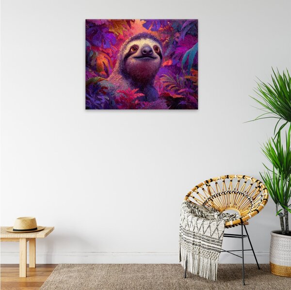 Obraz na plátně - Usměvavý lenochod - 50x40 cm