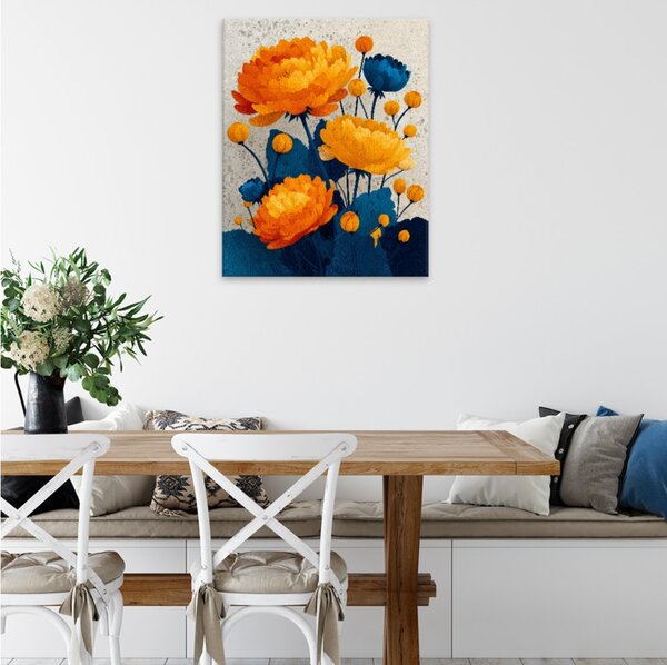 Obraz na plátně - Oranžové pryskyřníky - 40x50 cm