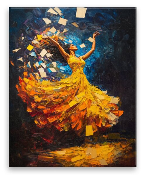 Obraz na plátně - Zlatý tanec - 40x50 cm - CZ výroba