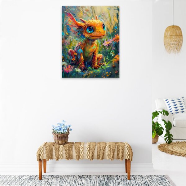 Obraz na plátně - Dračí kouzelník - 40x50 cm