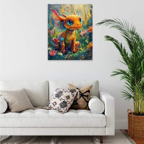 Obraz na plátně - Dračí kouzelník - 40x50 cm
