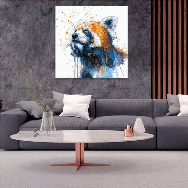 Obraz na plátně - Mýval v barvách - 80x80 cm