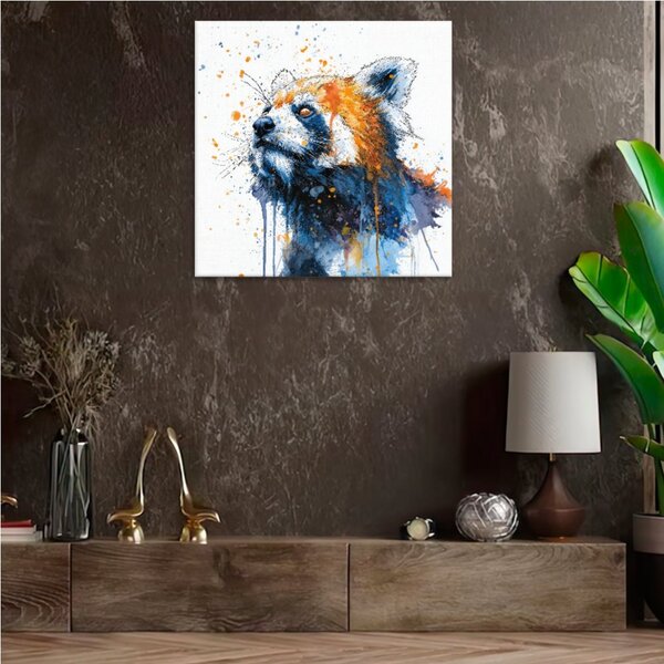 Obraz na plátně - Mýval v barvách - 80x80 cm