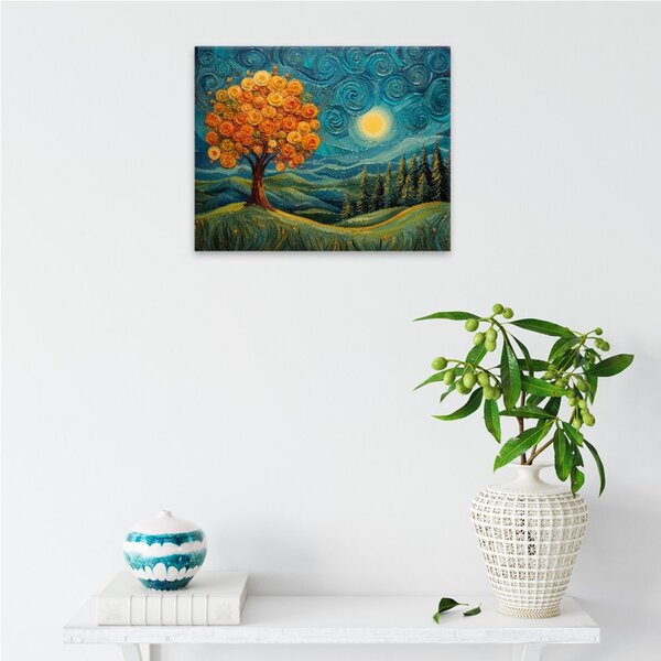 Obraz na plátně - Zlatý strom snů 3 - 50x40 cm