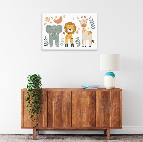 Obraz na plátně - Safari přátelé 3 - 120x80 cm