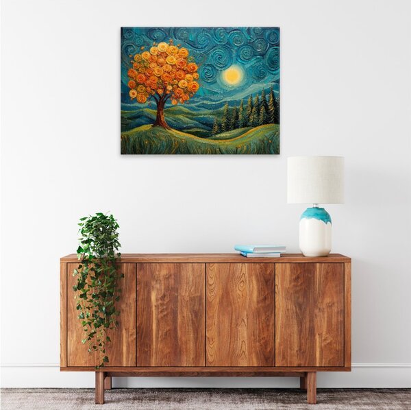 Obraz na plátně - Zlatý strom snů 3 - 50x40 cm
