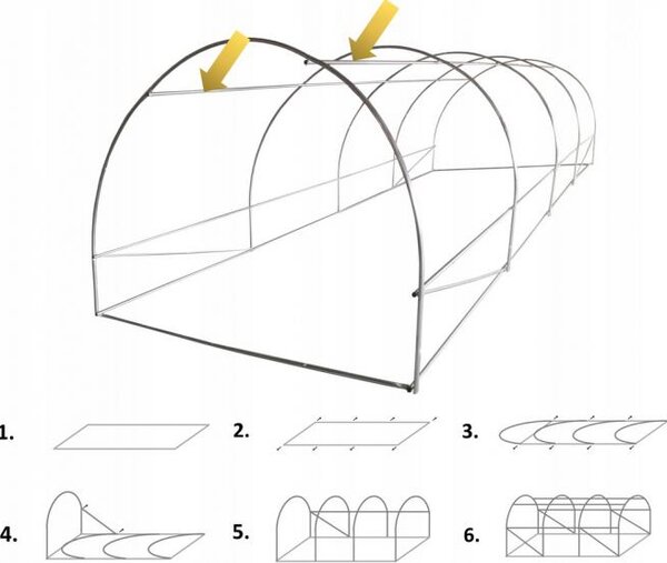 Garden Line Fóliovník s 5 segmenty STRETCH 800x300 cm zelený