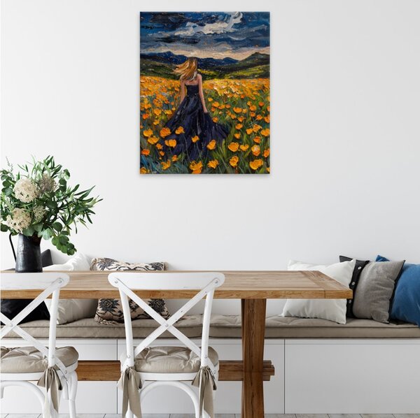 Obraz na plátně - Zlatá louka snů - 40x50 cm