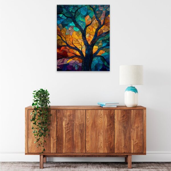 Obraz na plátně - Vitráž života - 40x50 cm