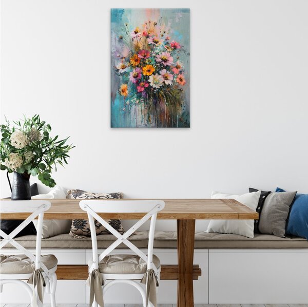 Obraz na plátně - Polní květinová symphonie - 80x120 cm