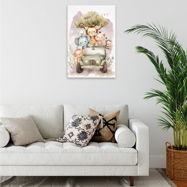 Obraz na plátně - Safari přátelé 2 - 80x120 cm