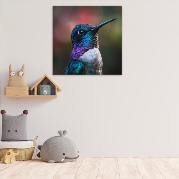 Obraz na plátně - Duhový kolibřík 2 - 80x80 cm