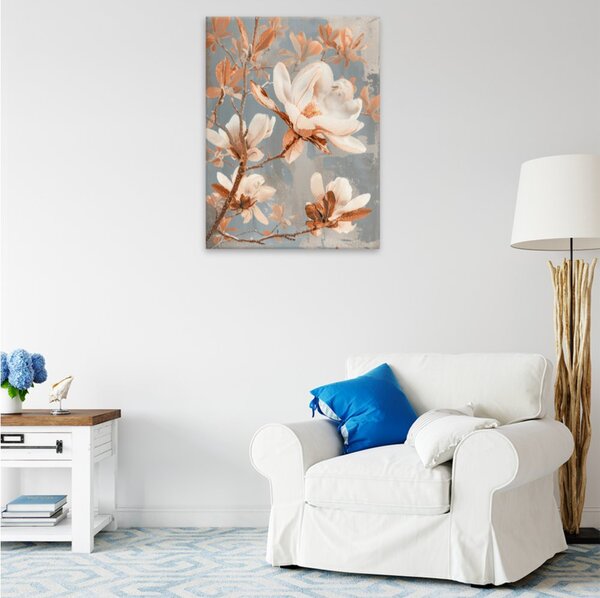 Obraz na plátně - Magnolie v růžovém - 30x40 cm