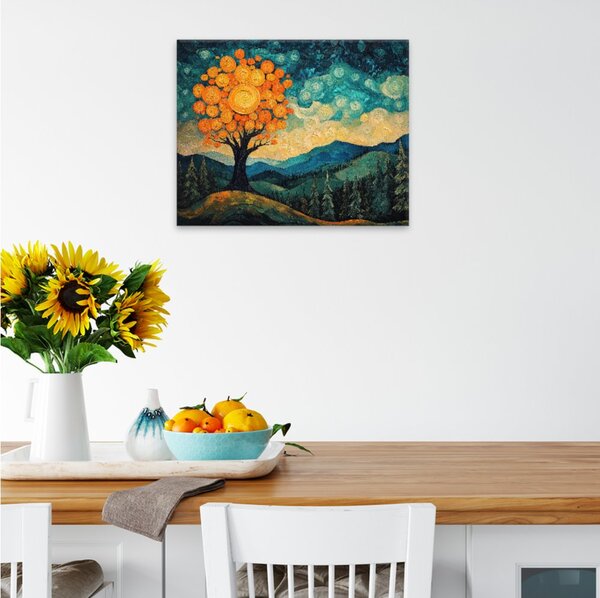 Obraz na plátně - Zlatý strom snů - 50x40 cm