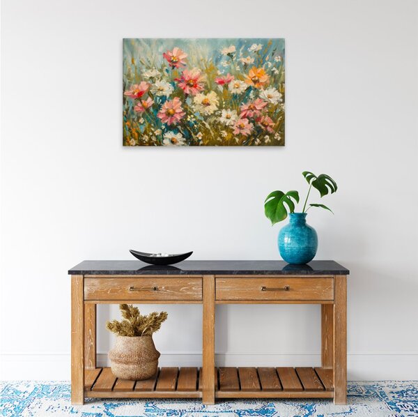 Obraz na plátně - Květinová louka snů - 120x80 cm