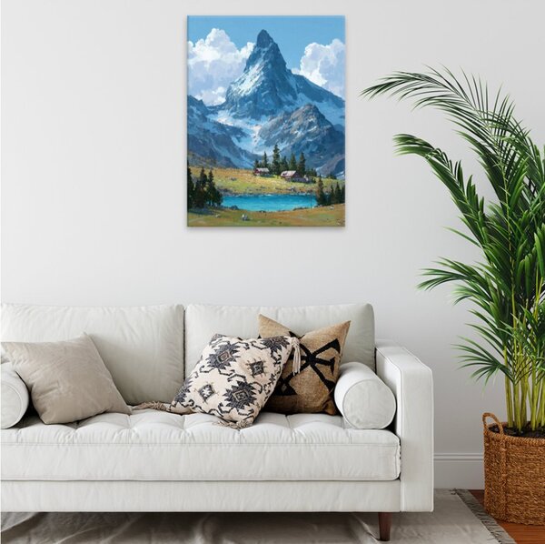 Obraz na plátně - Horská idyla 2 - 30x40 cm - CZ výroba