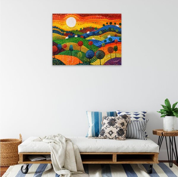 Obraz na plátně - Barevné kopce snění - 40x30 cm