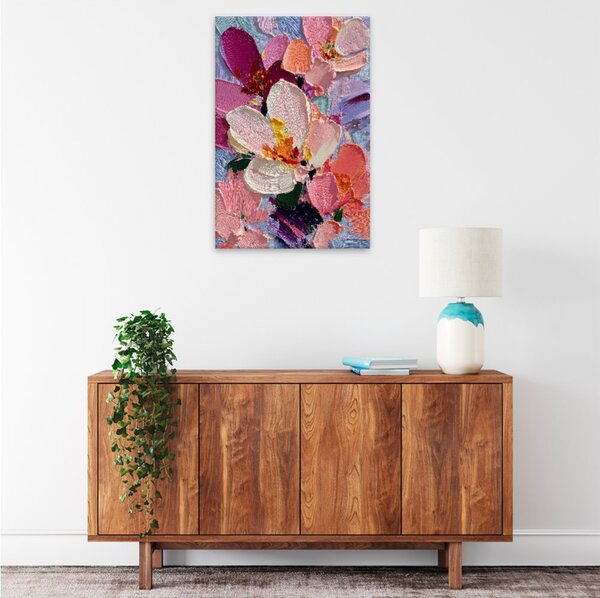 Obraz na plátně - Květinová fantazie - 80x120 cm