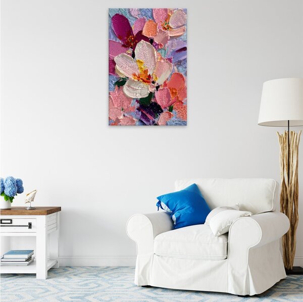 Obraz na plátně - Květinová fantazie - 80x120 cm