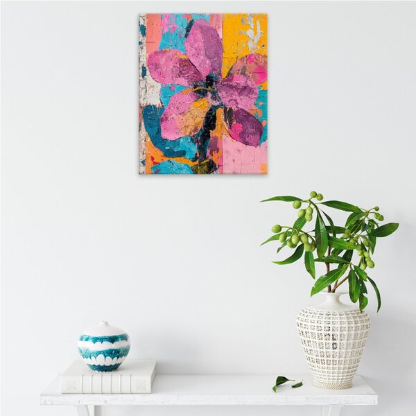Obraz na plátně - Růžový květ abstrakce - 40x50 cm