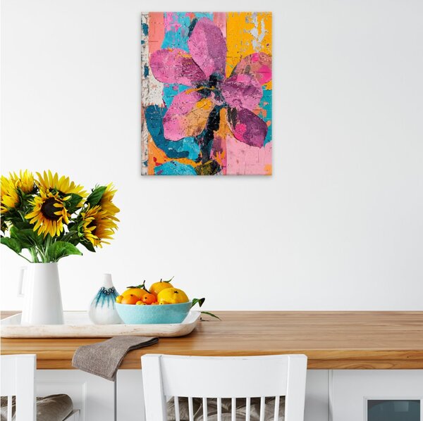 Obraz na plátně - Růžový květ abstrakce - 40x50 cm