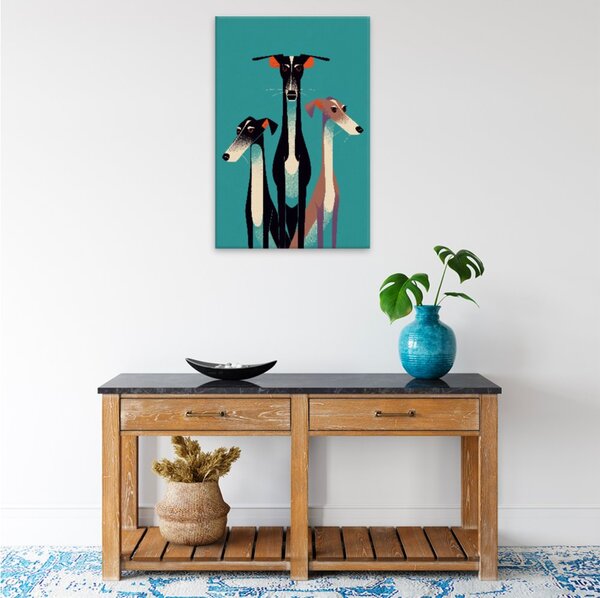 Obraz na plátně - Psí rodinka - 80x120 cm - CZ výroba