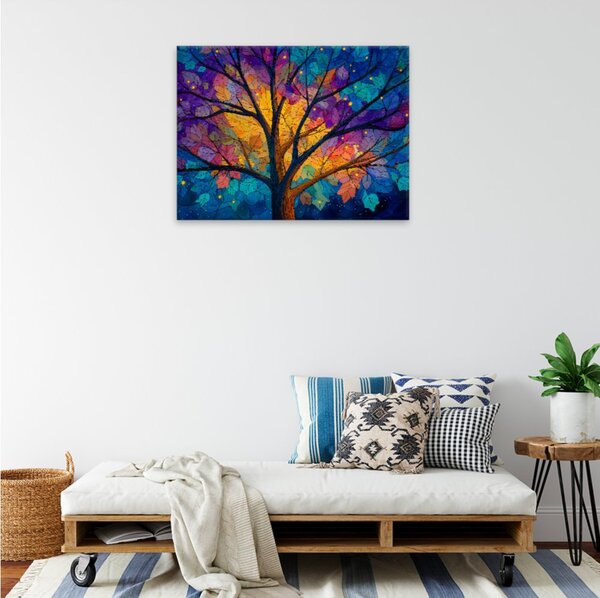 Obraz na plátně - Duhový strom - 40x30 cm - CZ výroba