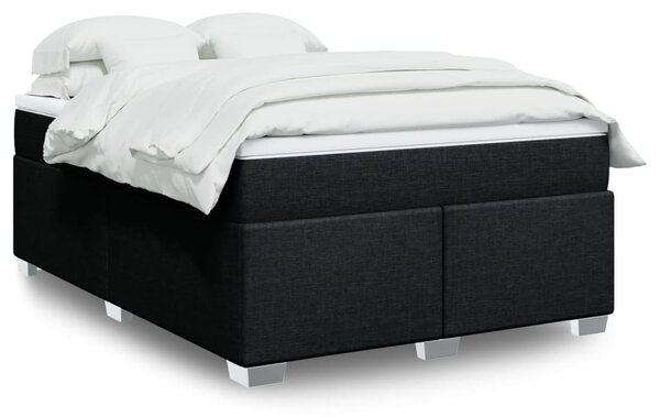 Box spring postel s matrací černá 140 x 190 cm textil 3285132