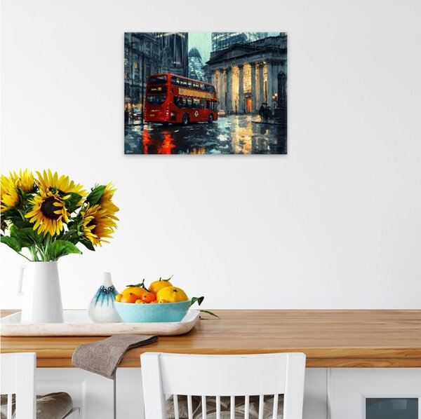 Obraz na plátně - Londýnský deštivý večer - 40x30 cm