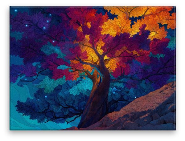 Obraz na plátně - Kouzelný podzimní strom - 40x30 cm