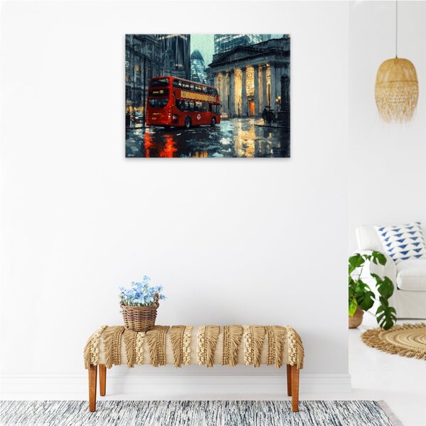 Obraz na plátně - Londýnský deštivý večer - 40x30 cm