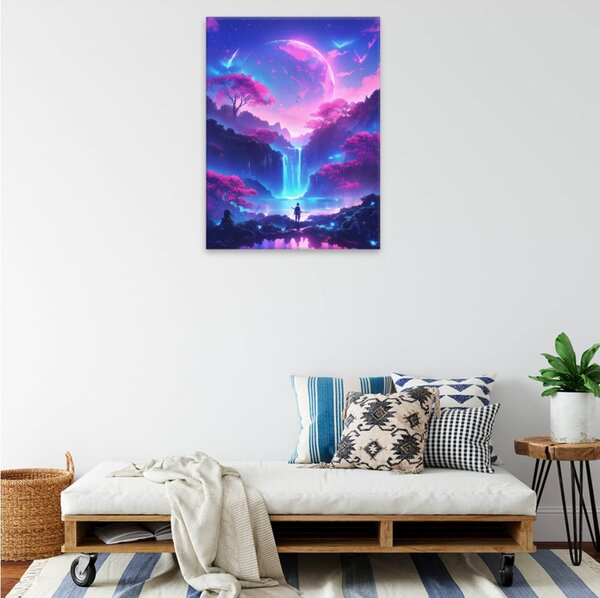 Obraz na plátně - Neonový vodopád - 30x40 cm