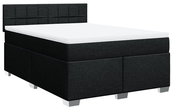 Box spring postel s matrací černá 140 x 190 cm textil 3285885