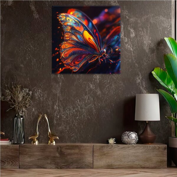 Obraz na plátně - Ohnivý motýl - 80x80 cm - CZ výroba