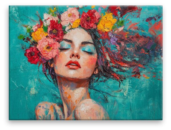Obraz na plátně - Květinová bohyně 2 - 40x30 cm