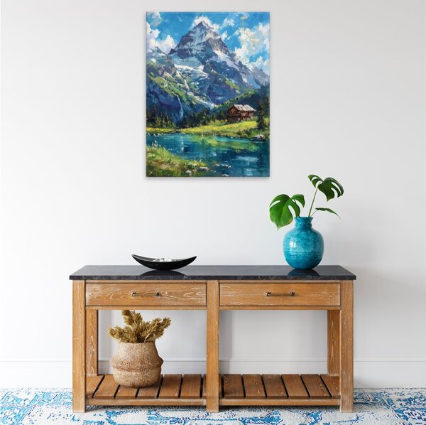 Obraz na plátně - Alpská chalupa - 30x40 cm - CZ výroba
