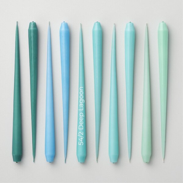 Svíčka Taper 32 cm – 54/2 Deep Lagoon – set 2 ks