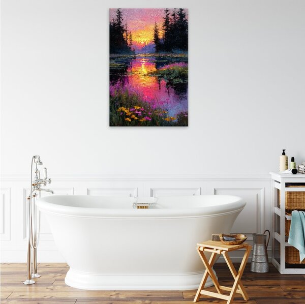 Obraz na plátně - Růžový úsvit - 80x120 cm