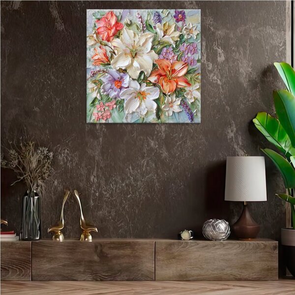 Obraz na plátně - Květinová harmonie - 80x80 cm