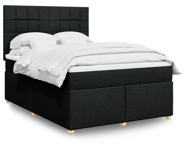 Box spring postel s matrací černá 140 x 190 cm textil 3291277