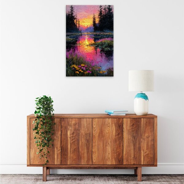 Obraz na plátně - Růžový úsvit - 80x120 cm