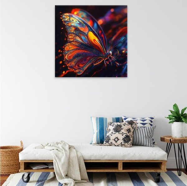 Obraz na plátně - Ohnivý motýl - 80x80 cm - CZ výroba