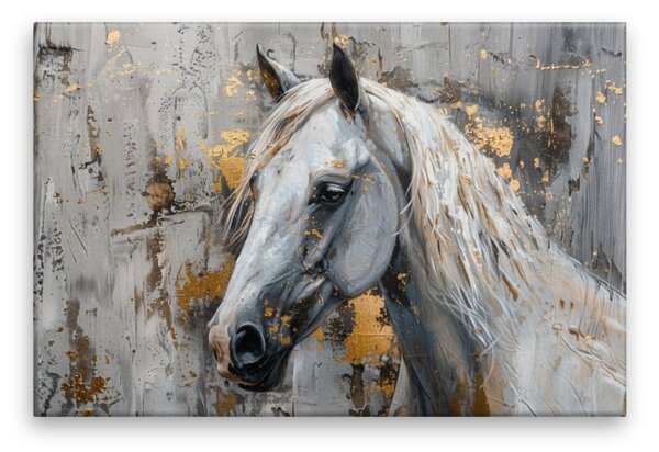 Obraz na plátně - Zlatá koňská duše - 120x80 cm
