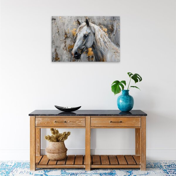 Obraz na plátně - Zlatá koňská duše - 120x80 cm