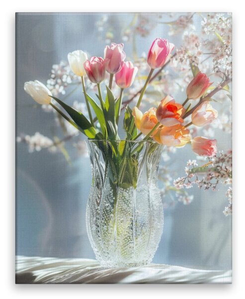 Obraz na plátně - Jarní tulipány - 40x50 cm