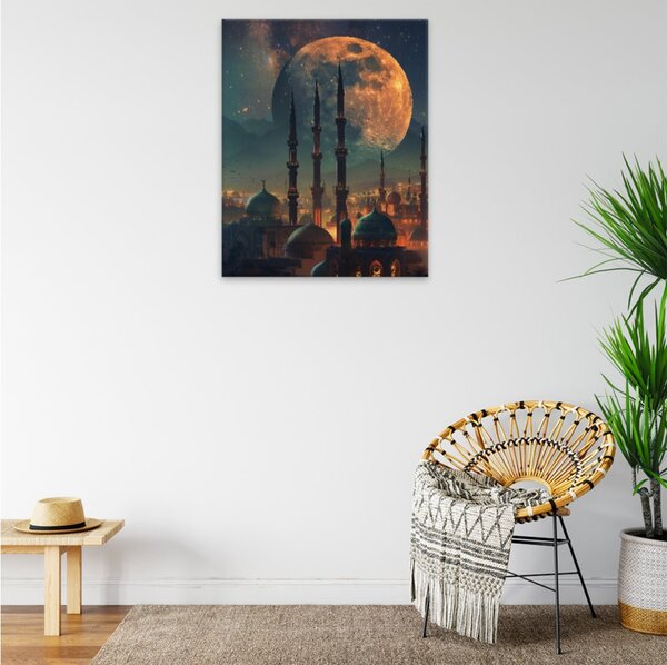 Obraz na plátně - Měsíční minarety - 40x50 cm