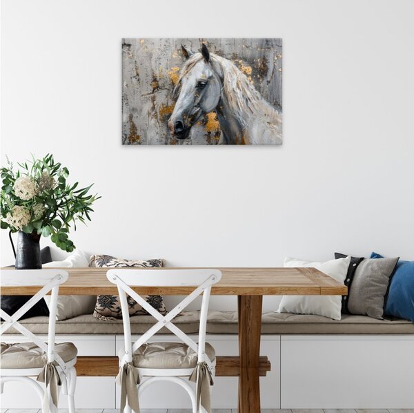 Obraz na plátně - Zlatá koňská duše - 120x80 cm